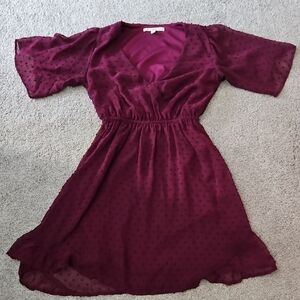 Rewind Deep Burgundy Mini Dress